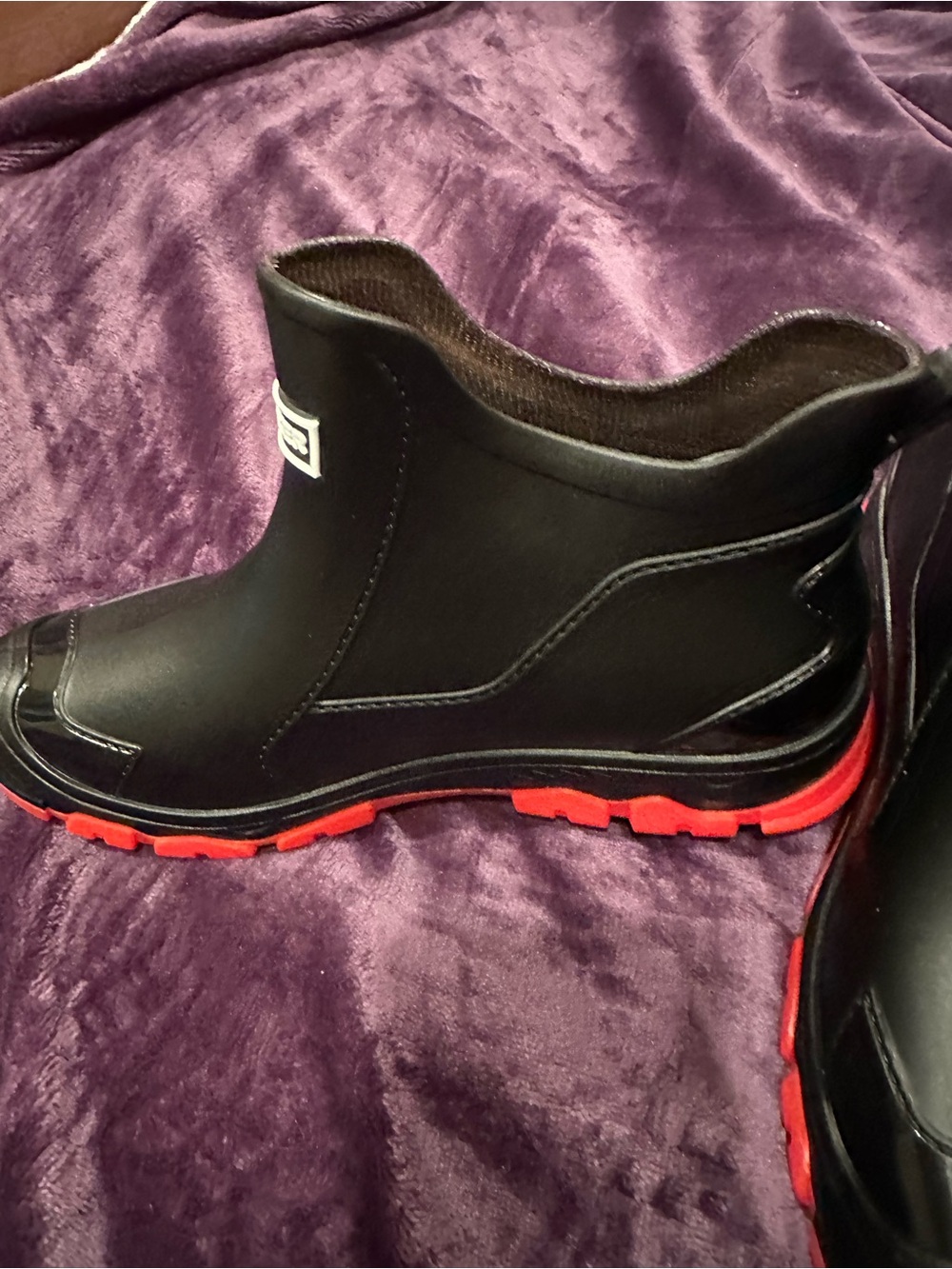 Black Heeled Women’s Boots with Red Sole